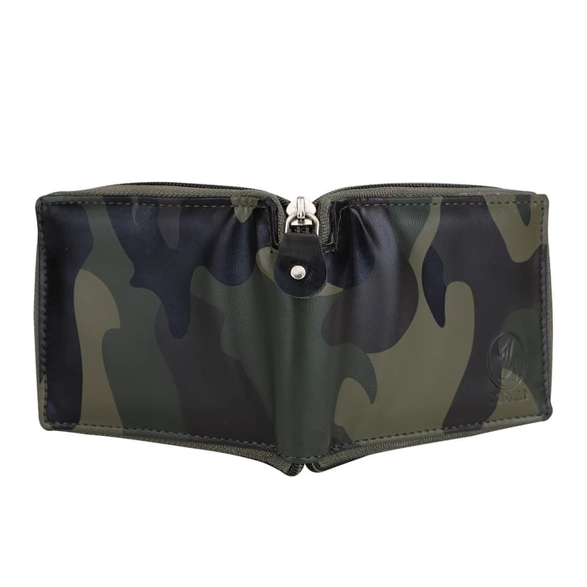 ZOSTER Army Printed Vegan Leather Wallet for Men & Women - Stylish and Sustainable Wallet view 4