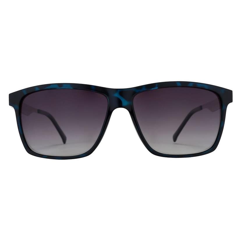 PARIM Polarized Unisex Rectangular::Wayfarer Sunglasses Blue Frame / Grey Lenses | SKU 1023 C1 view 2