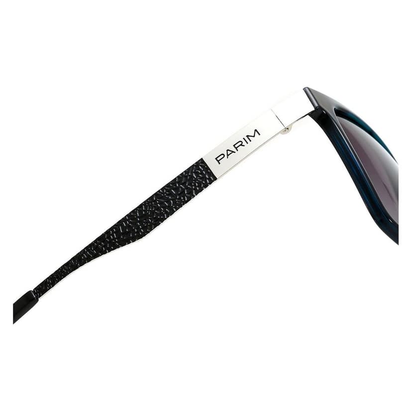 PARIM Polarized Unisex Rectangular::Wayfarer Sunglasses Blue Frame / Grey Lenses | SKU 1023 C1 view 4