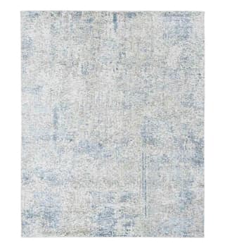 Neu Looms Handmade Viscose Wool Anti-Skid Rug for Bedroom, Living Room, Nursery, Dorm, Playroom & Reading Area (Size 6x9 Feet, Blue-Beige)