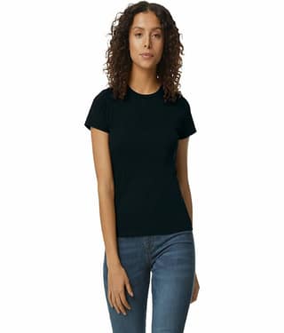 Gildan Women Cotton Solid Regular Fit Round Neck T-Shirt ( Multicolor 1 )