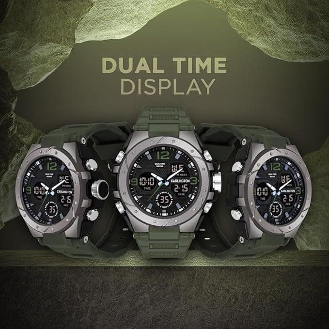 Carlington Resin Endurance Analog-Digital Sports Watch for Men and Boys - CT9105 Series One view 3