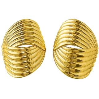 18k Gold Plated Stud Earring (Twisted Shell Stud Earrings)