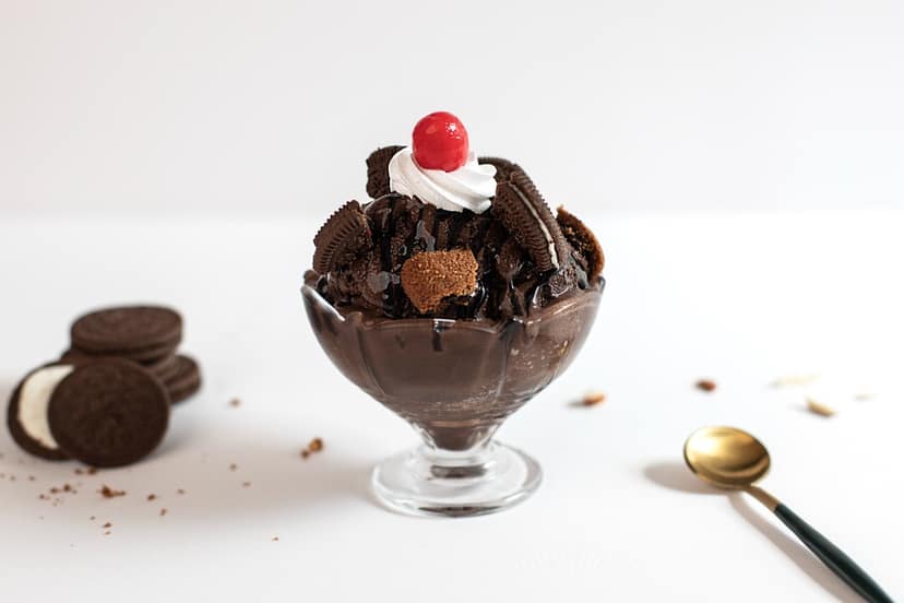 Oreo chocolate sundae
