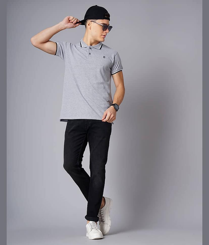 Paul Street Pack of 2 Cotton Slim Fit Solid Half Sleeves Men's Polo T Shirt ( Multicolor ) view 5