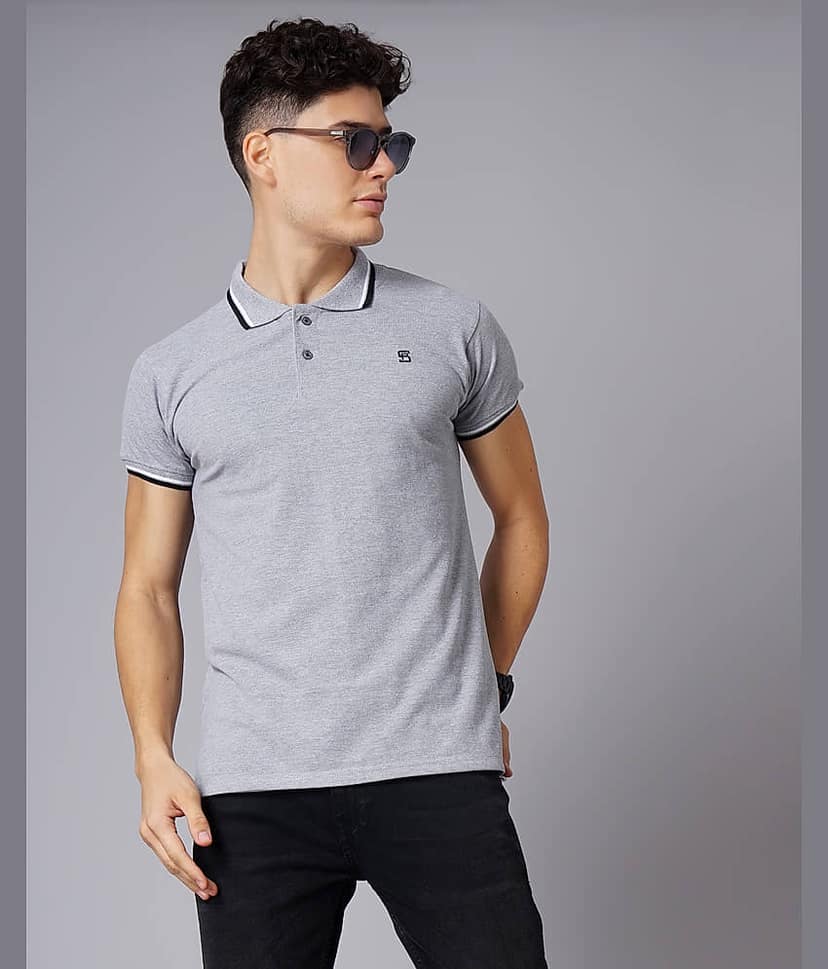 Paul Street Pack of 2 Cotton Slim Fit Solid Half Sleeves Men's Polo T Shirt ( Multicolor ) view 7