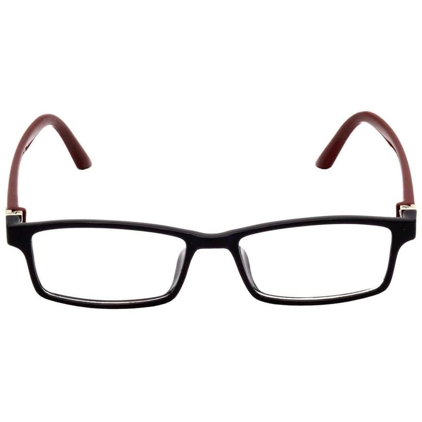 Hrinkar Zero Power Computer Glasses for Office Use with Eye Protection and Blue Cut for Men & Women | Brown and Black | HBCT-FRM-BK-BWN-18 view 3