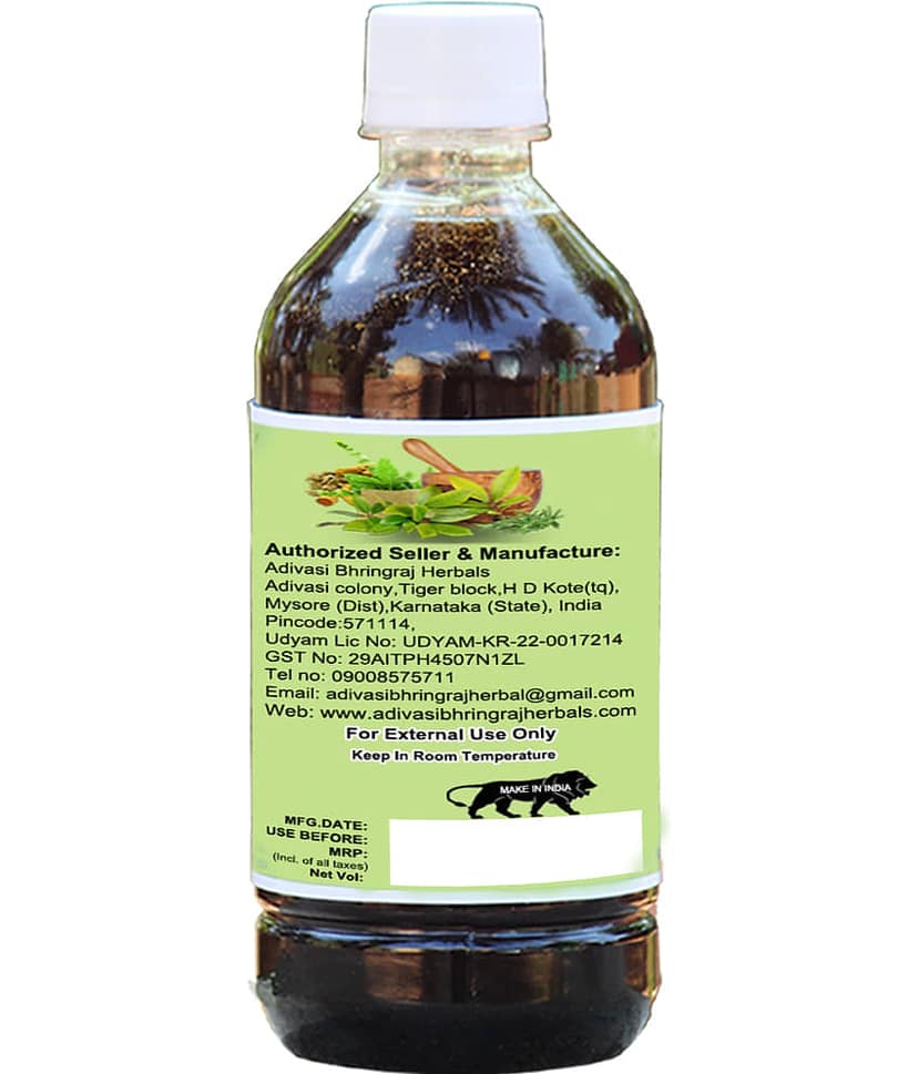 ADIVASI BHRINGRAJ HERBALS - Anti Hair Fall Bhringraj Oil 800 ml ( Pack of 4 ) view 2
