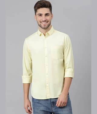 Dennis Lingo - Light Blue 100% Cotton Slim Fit Men's Casual Shirt ( Pack of 1 )