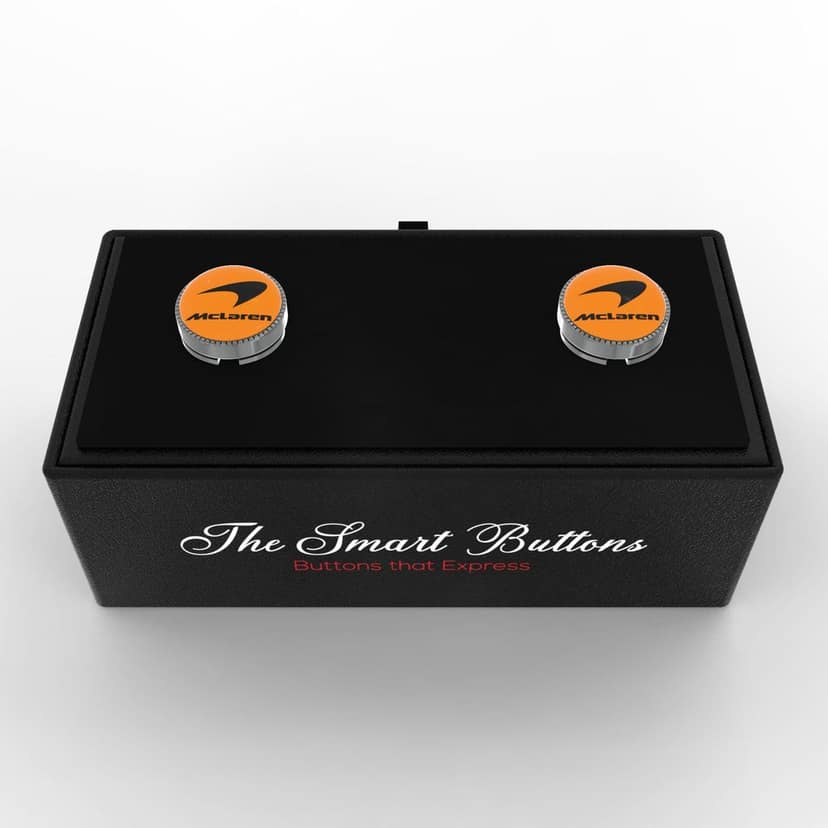 The Smart Buttons - Shirt Button Cover Cufflinks for Men - McLaren Style view 3