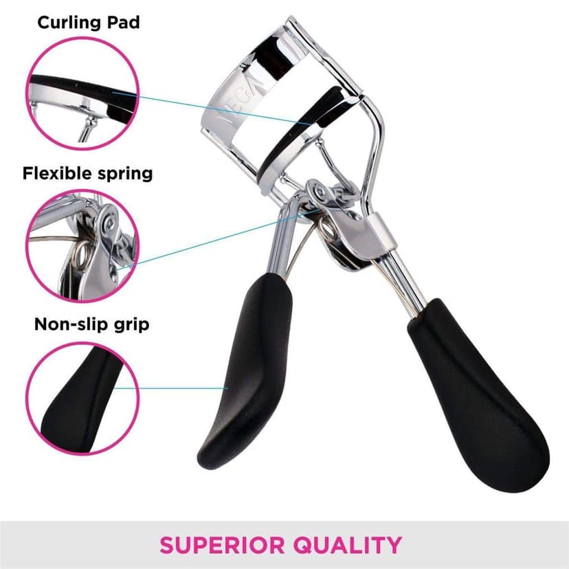 Vega Eyelash Curler/Tweezer Slant Tip, 2 Pieces view 3