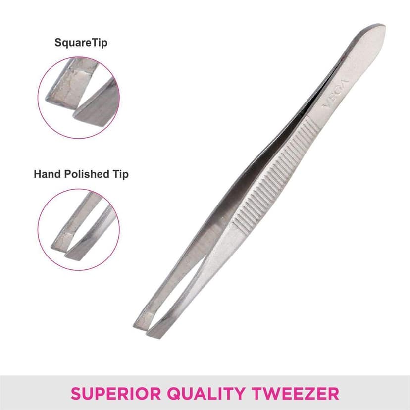 Vega Eyelash Curler/Tweezer Slant Tip, 2 Pieces view 5