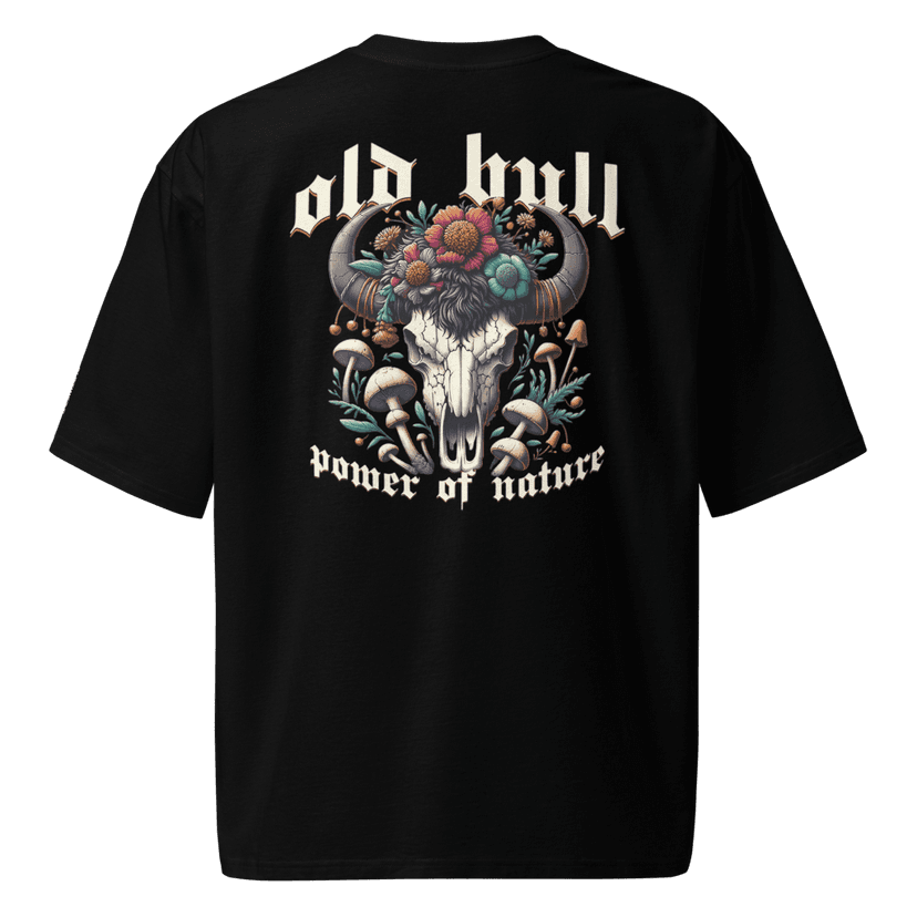 Oversized heavyweight t-shirt (Old Bull, 220 gsm, Black)