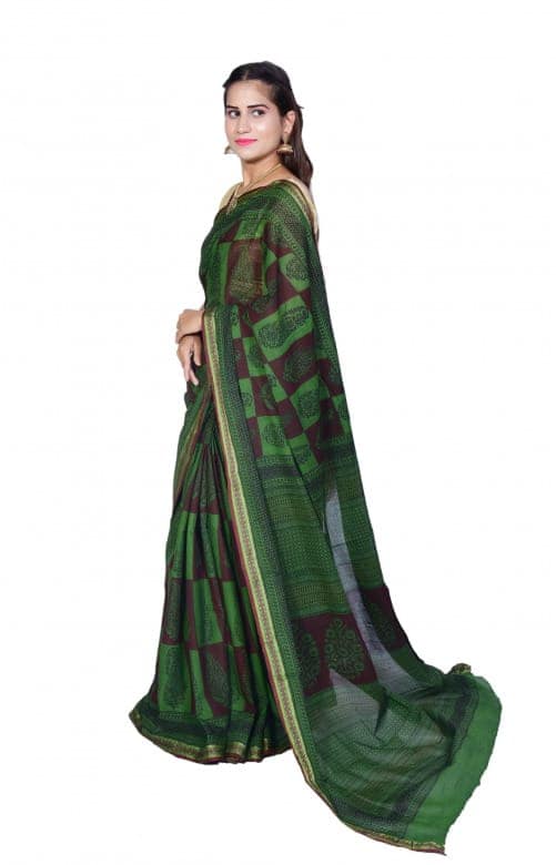 Tribes India Handwoven Cotton Saree 1TTXSARMP17163-22 view 2