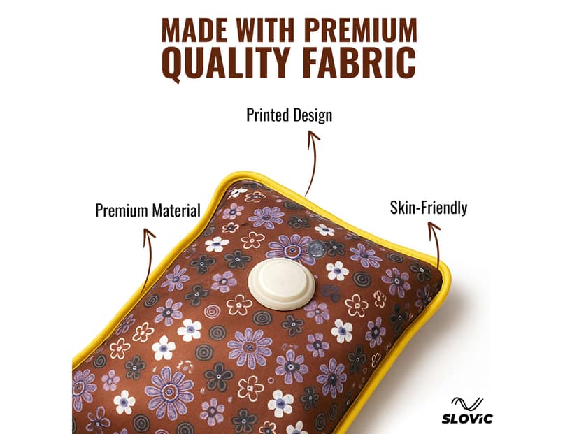 Slovic Hot Water Electric Bag - Brown Floral view 4
