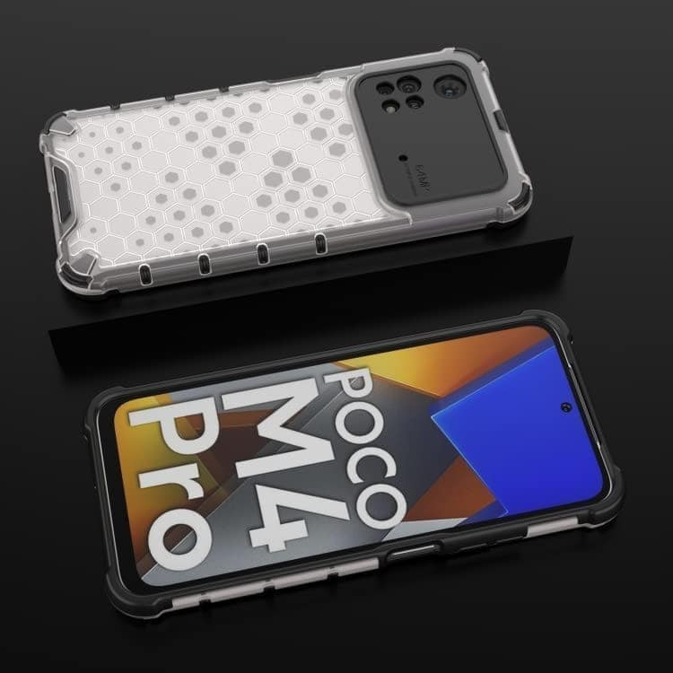 Faircost Hybrid Shockproof Back Cover for Poco M4 Pro 4G Hard Outside Soft Inside- (Polycabonate::Transparent) view 4