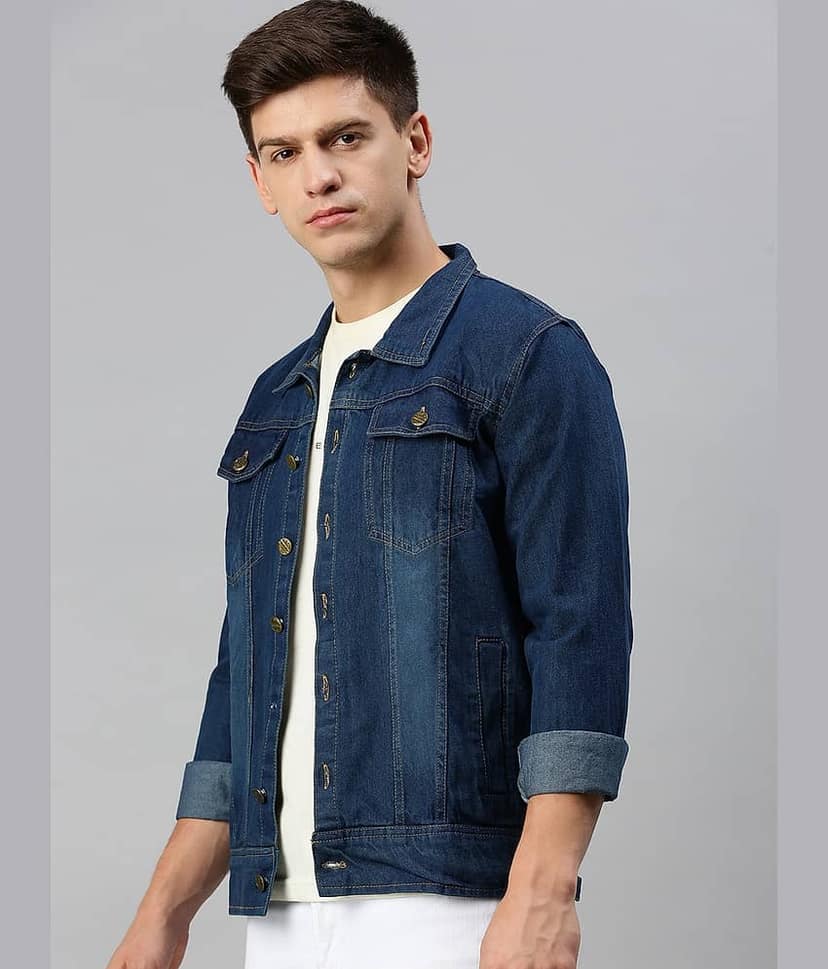 VOXATI Denim Men's Denim Jacket - Olive ( Pack of 1 ) view 2