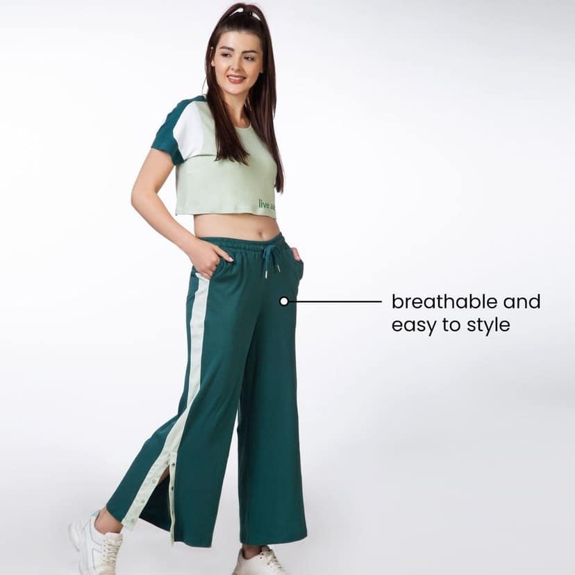 Am-To-Pm Wide Leg Pants - Forest Green view 5