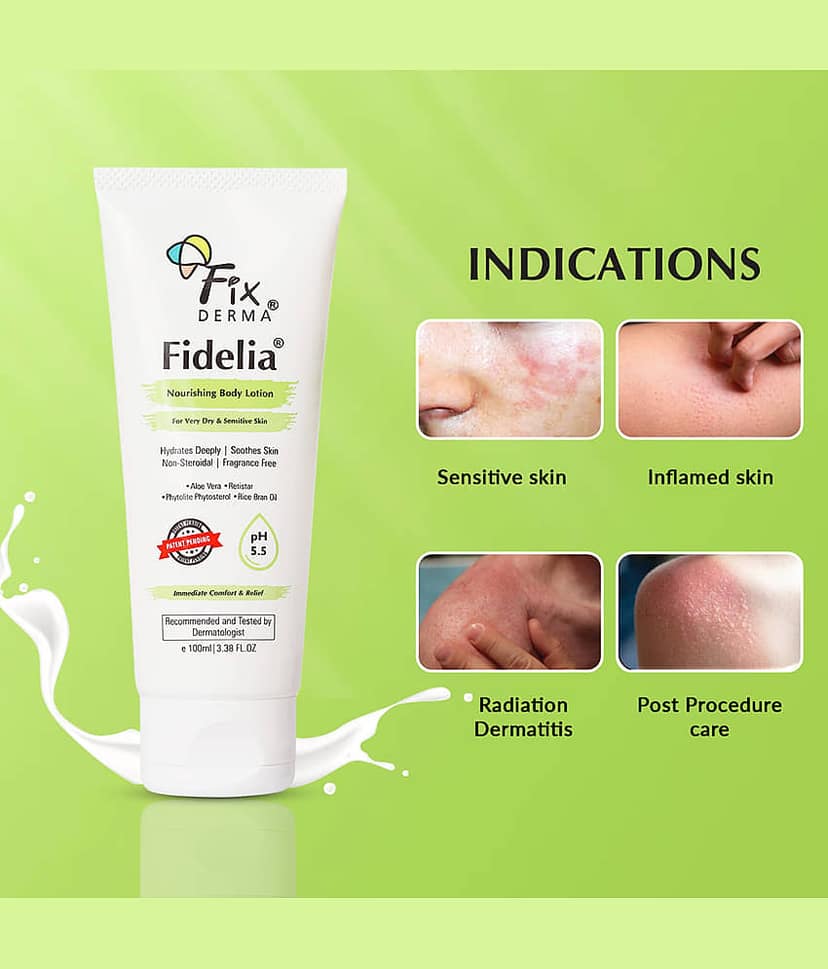 Fixderma Fidelia Nourishing Body Lotion For Dry Skin, Moisturizer for Face 100 ml, (Pack of 1) view 2