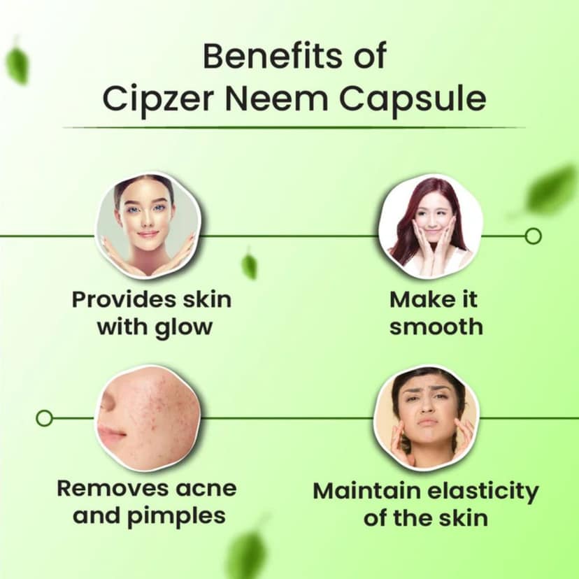 Cipzer Neem (30 Capsules): Natural Power: Purifier for Blood, Skin Health, and Immunity view 2
