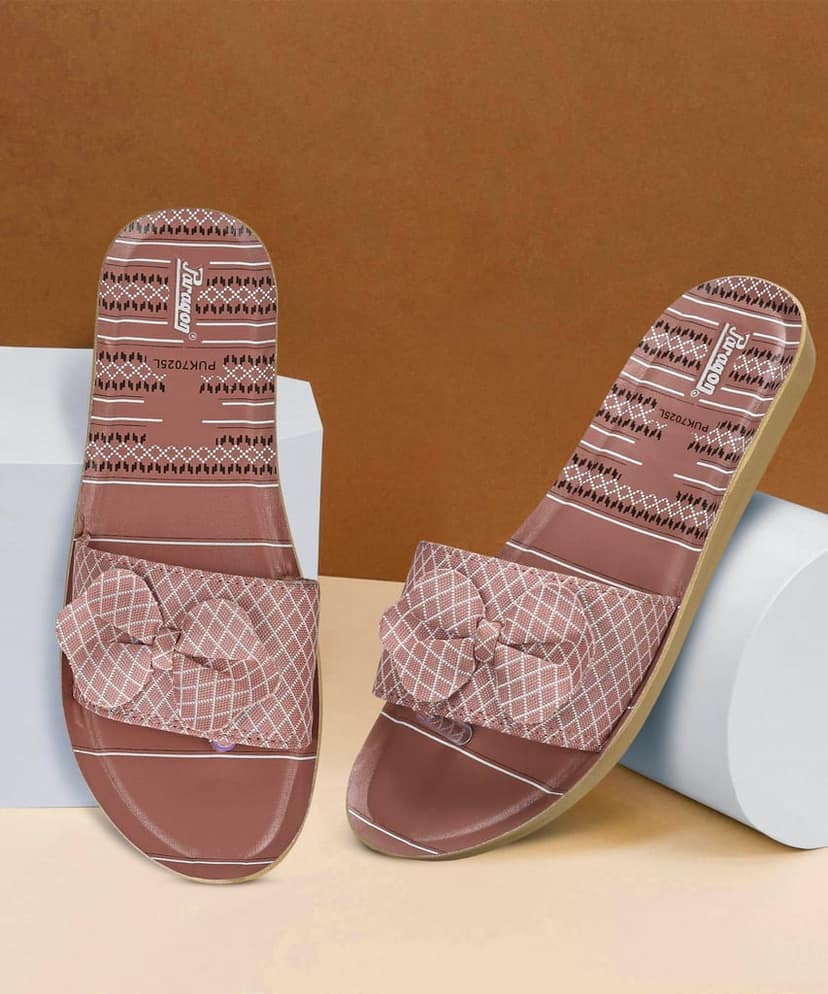 Paragon Women's Pink-Grey Sliders with Anti-skid Cushioned Sole for Everyday Use view 7