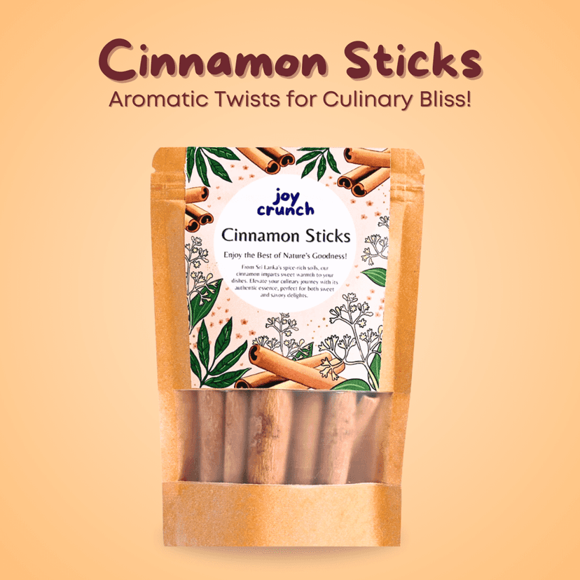 Joy Crunch Premium Cinnamon Stick 100g | Srilankan Cinnamon Sticks Original | Antioxidant Rich & High in Quality | Polished Dalchini Cinnamon Stick view 2