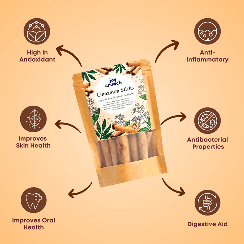 Joy Crunch Premium Cinnamon Stick 100g | Srilankan Cinnamon Sticks Original | Antioxidant Rich & High in Quality | Polished Dalchini Cinnamon Stick view 4