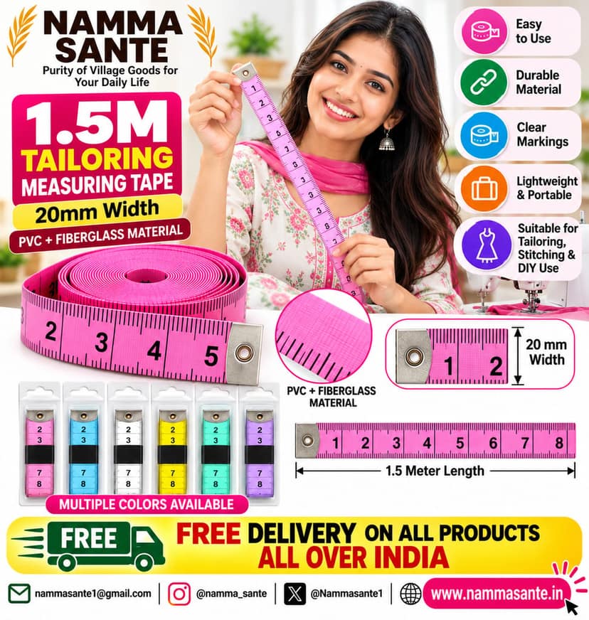 1.5M Tailoring Measuring Tape 20mm – Multiple Colors NO COLOR OPTION IS AVAILABLE view 2