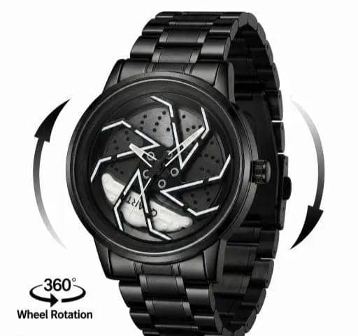 Premium White Wheel Chakri Designer Analog Watch for Men view 3