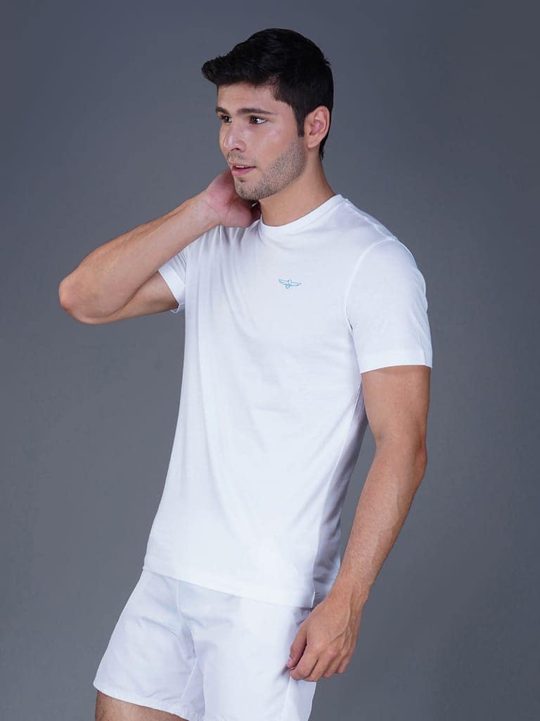 Men's Casual Cotton Jersey Tee White view 3