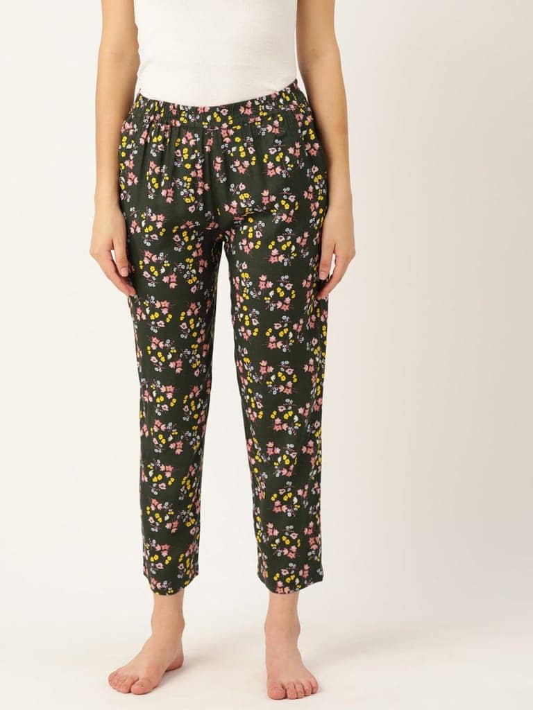 Women Pure Cotton Printed Lounge Pants view 2
