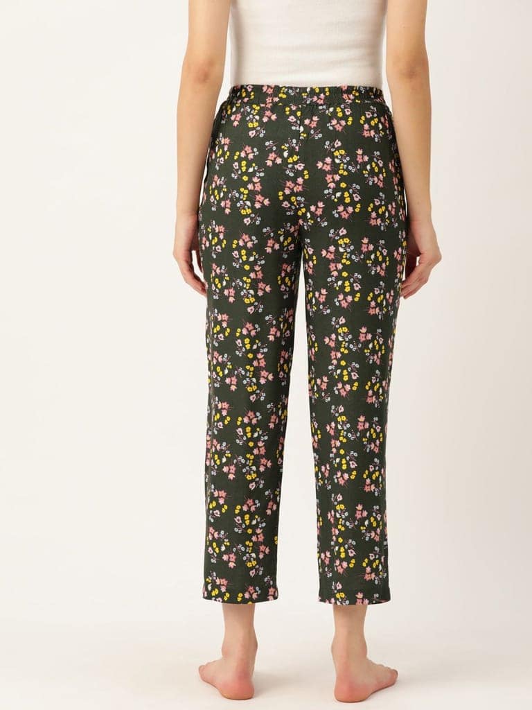 Women Pure Cotton Printed Lounge Pants view 4