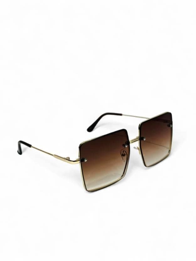 Mirrored Over-sized Sunglasses (Free Size) (For Women, Brown)