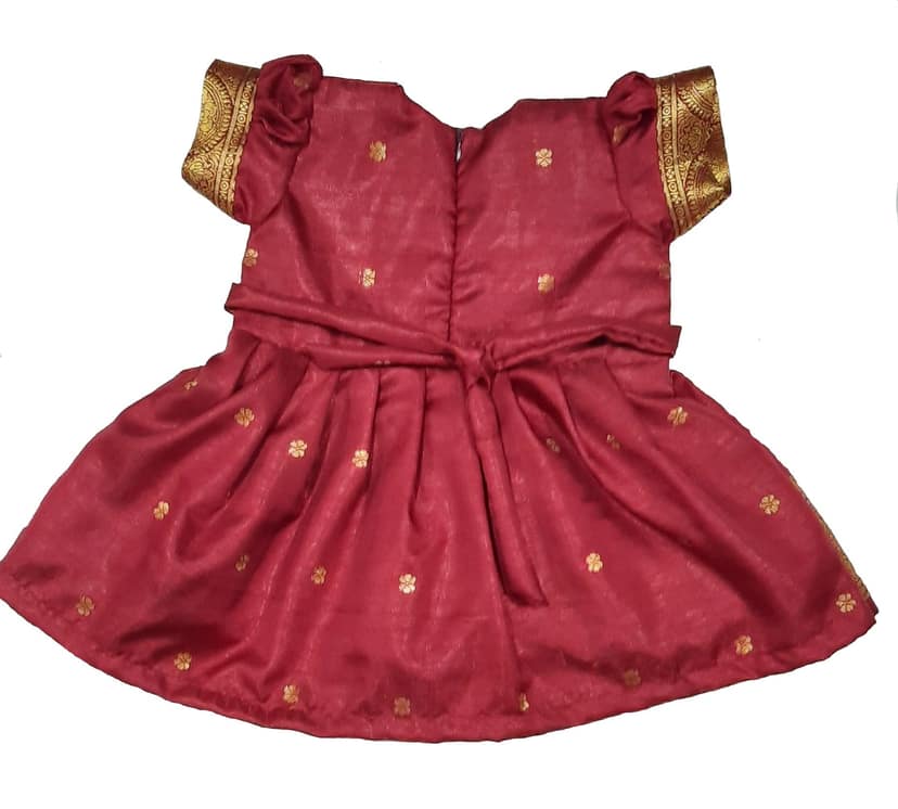 Lustar Red Frock_Satin (4-5 Years) view 2