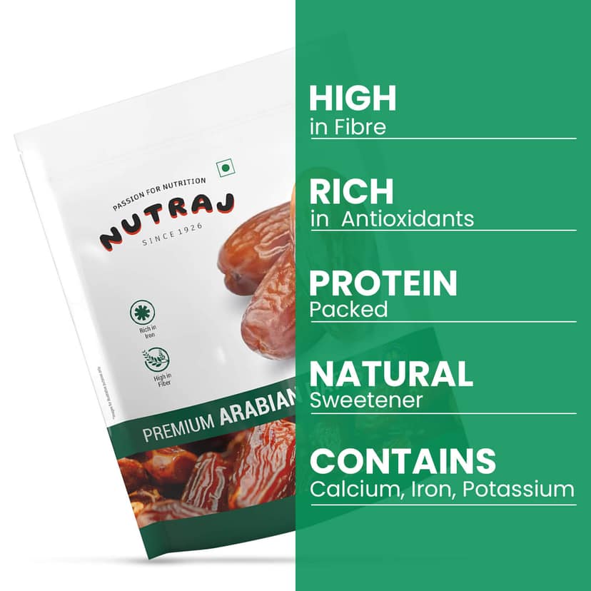 Nutraj Arabian Dates 500gm (Khajur/Khajoor) view 3