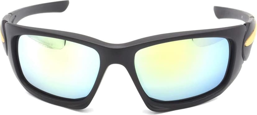 HRINKAR Men Sports Sunglasses Black & Golden Frame, Silver & Brown Lens (Medium) - Pack of 2 view 2