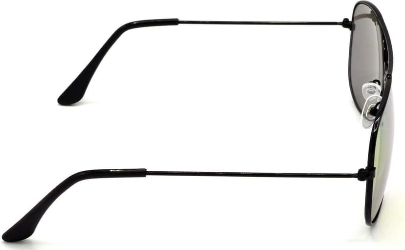 HRINKAR Unisex Pilot Sunglasses Golden & Black Frame, Brown & Golden Lens (Medium) - Pack of 2 view 5