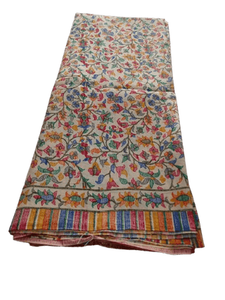 Hand Block Printed Soft Silk Saree With Blouse Piece