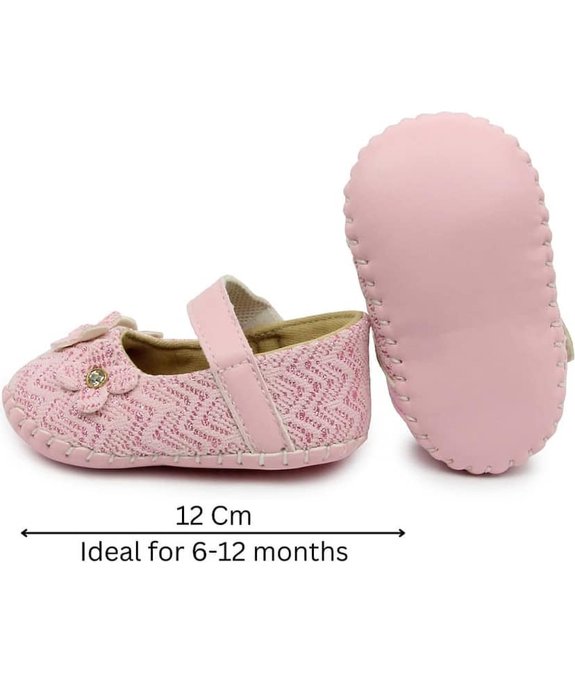 Neska Moda - Pink Booties For Baby Girl 6-12 Months ( Pack of 1 ) view 2