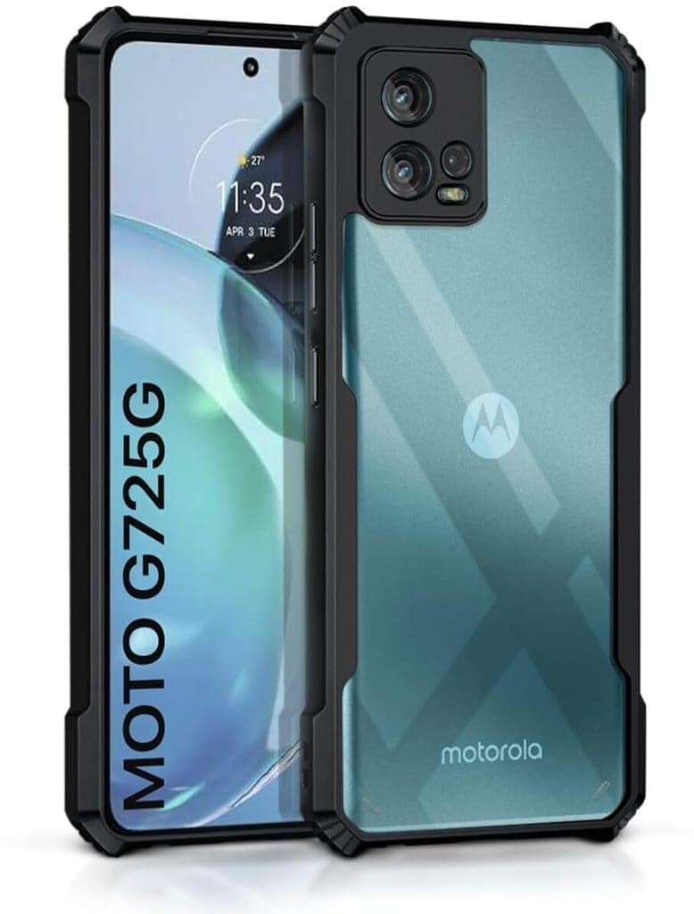 PLUGTECH Slim Shockproof Case | Matte Black Soft | Drop Protection | Precise Cutouts | Premium Mobile Cover for Moto G72