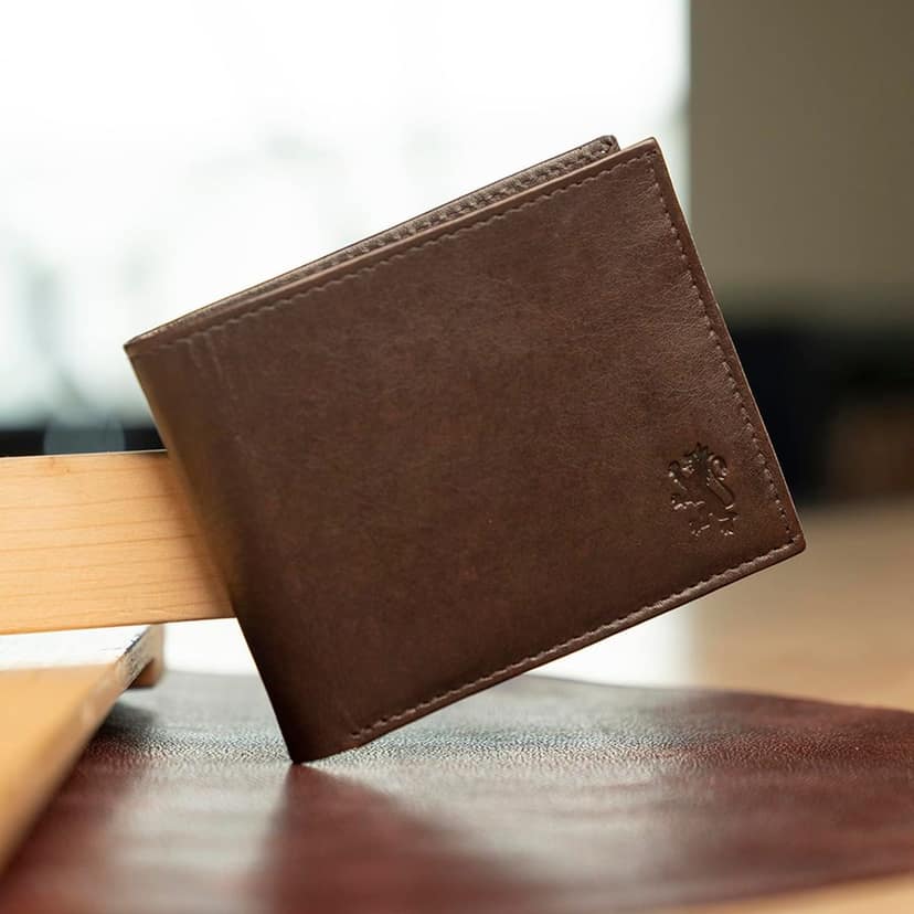 Red Tape Brown Men's Leather Wallet | RFID Blocking Bifold Purse for Men with Card Holder & Cash Compartments | Slim & Stylish Wallet for Daily Use, Travel & Gifting view 4