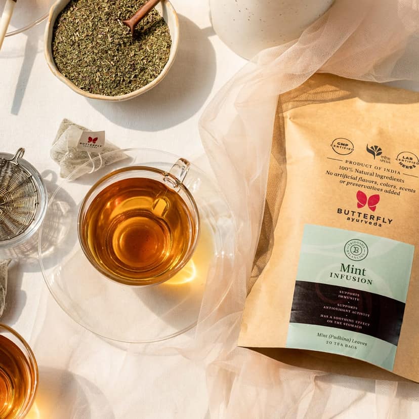 Mint Leaf Herbal Infusion Made With Pure Dried Mint Leaves - 20 Tea Bags view 4