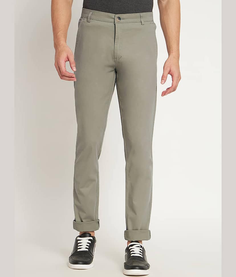 RAGZO Light Green Slim Chinos ( Pack of 1 )