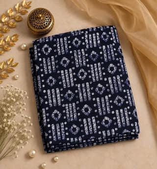 Handcrafted Batik Print Cotton Saree