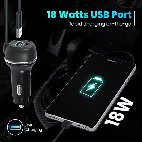 Portronics 1C Triple Output Fast Car Charger view 5