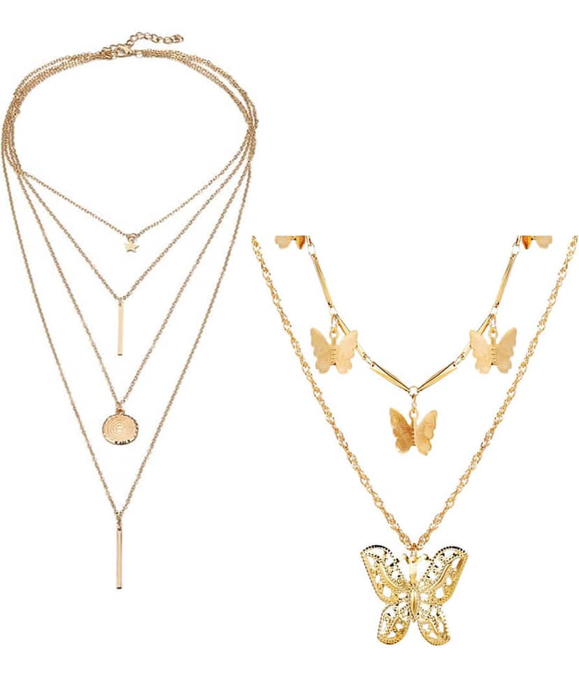 YouBella Jewellery Stylish Combo of Two Necklace Chains for Women and Girls (Style 1) view 2