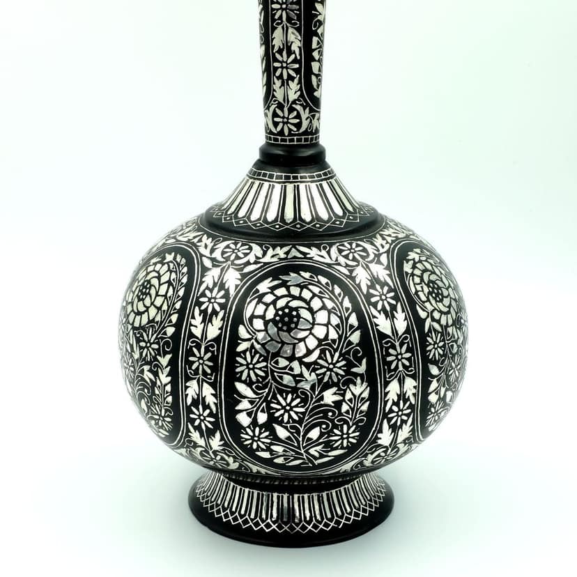 Bidri Ware Surya Vase Antique Sheet Chura (1TMTDCOKA09794) view 2
