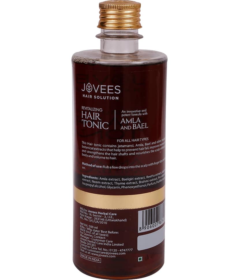 Jovees Herbal Revitalising Amla & Bael Hair Tonic Gives Long Strong Hair 500ml (Pack of 1) view 2