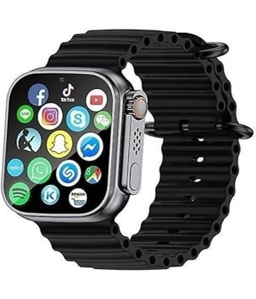 Pulsebit TFT BT Calling Smart Watch with Strap Upto 24 hours Backup [ BLACK COLOR ]