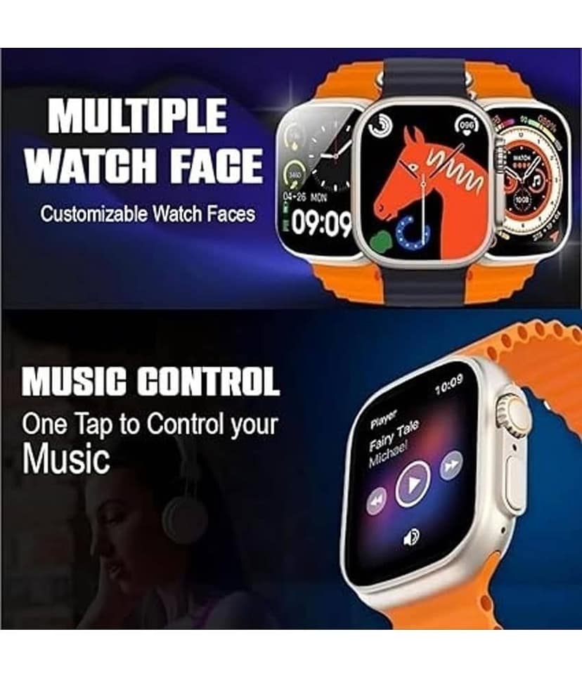 Pulsebit TFT BT Calling Smart Watch with Strap Upto 24 hours Backup [ BLACK COLOR ] view 2